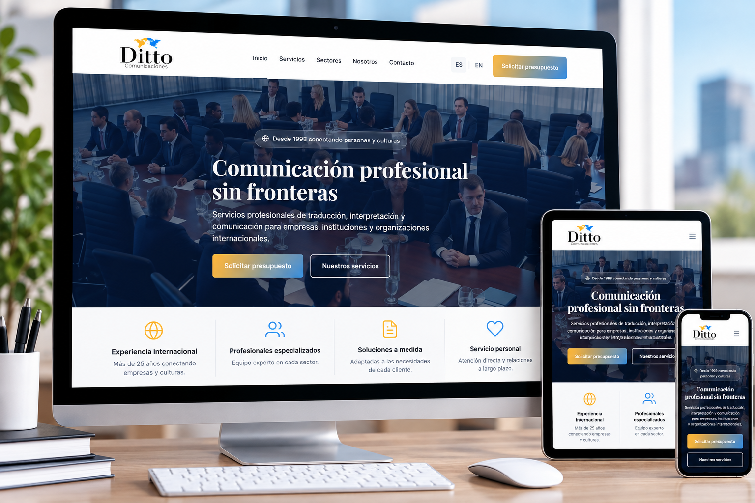 DITTO Comunicaciones website portfolio